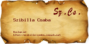 Szibilla Csaba névjegykártya